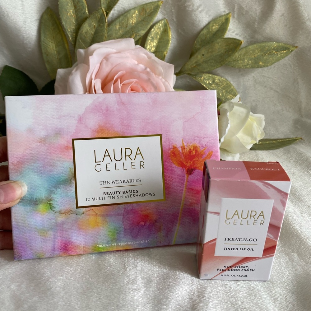 Laura Geller Eyeshadow Palette and MINI TINTED LIP OIL COLORS CHAMPION,KNOCKOUT - Picture 11 of 12